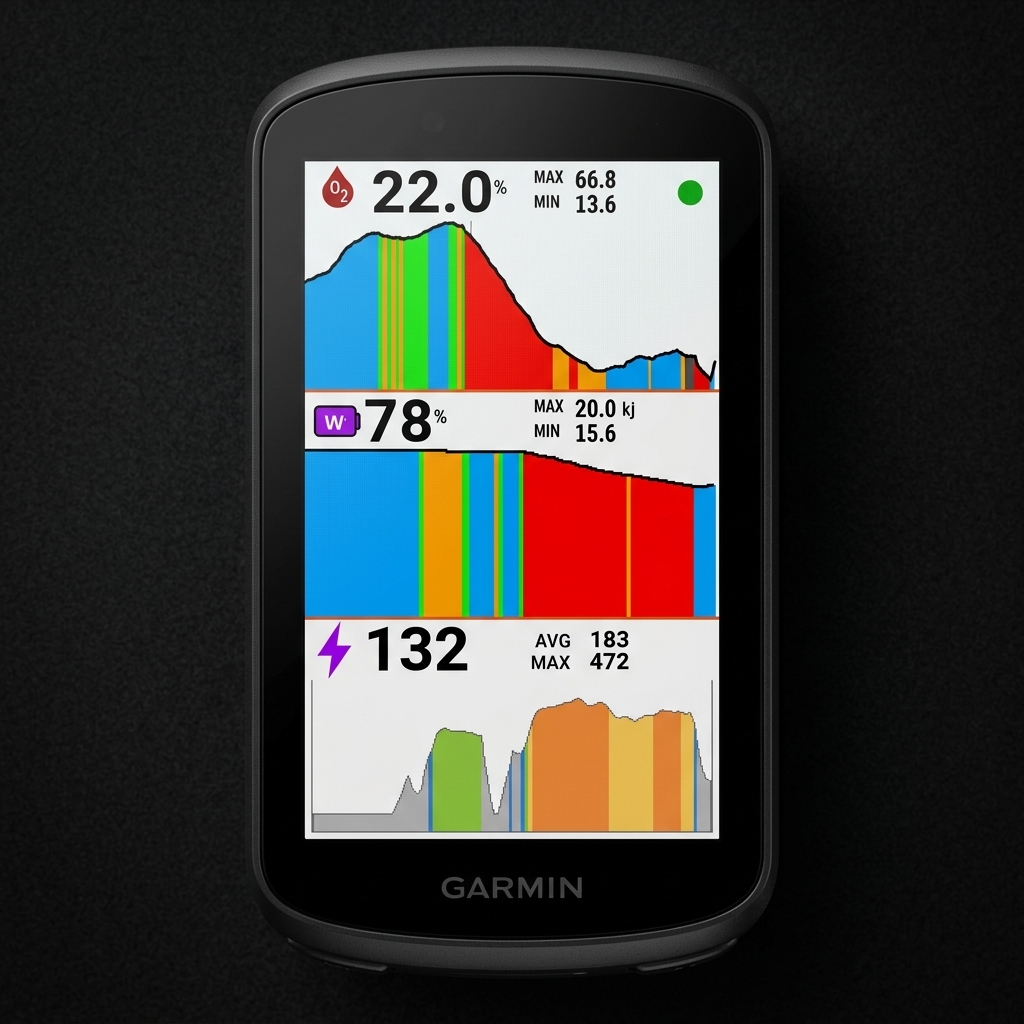 SmO2Graph running on Garmin Edge